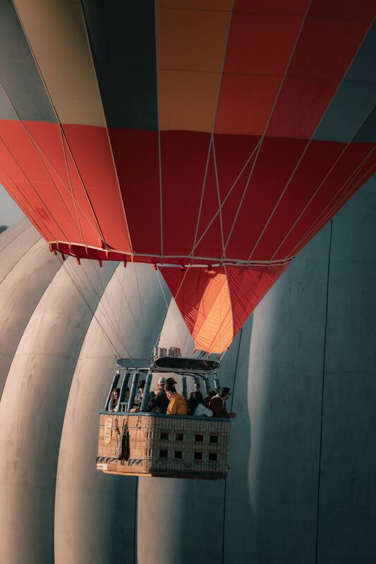 Hot air balloons in the sky