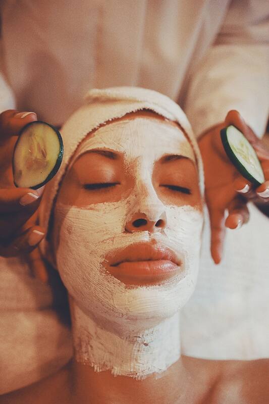 A calm spa treatment room